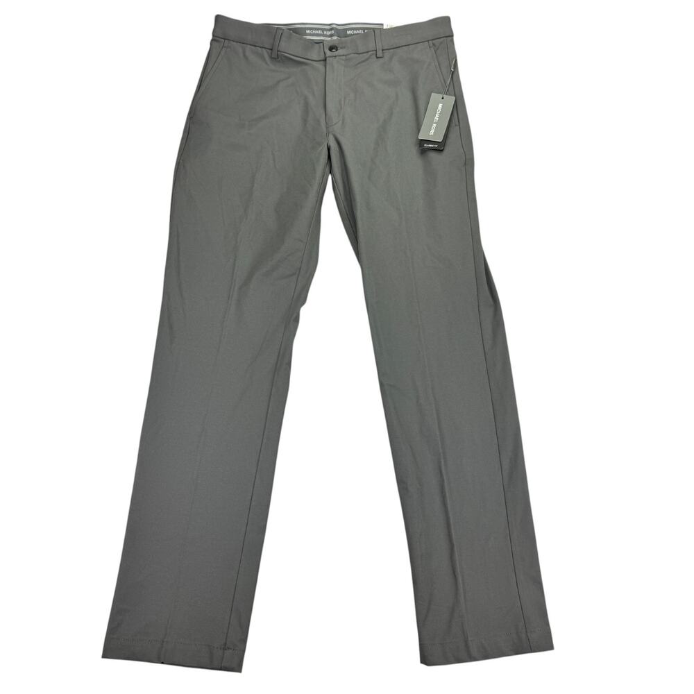 Michael Kors Mens Major Classic Fit Stretch Performance Pants Gray 32x30
